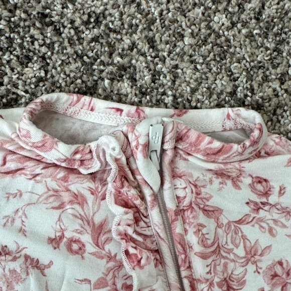 Posh Peanut Footie Ruffled Zippered One Piece in Antoinette - Picture 3 of 6